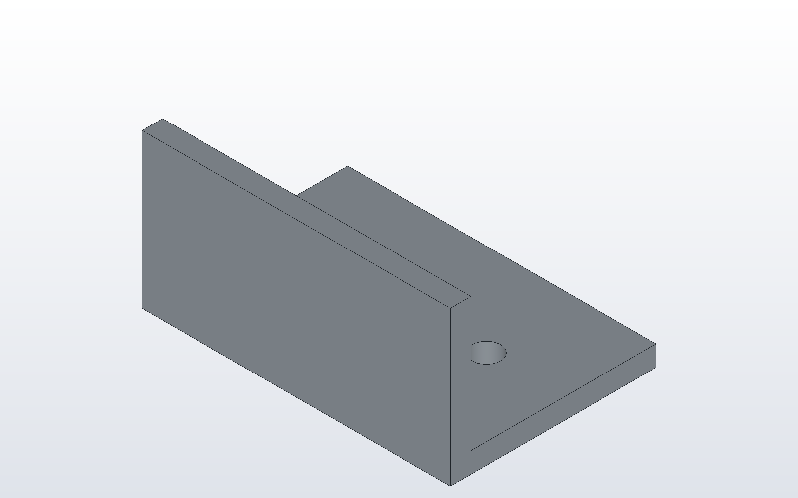 An angle bracket with its drawing, drawn_bracket.dxcdrg, on an ISO A3 sheet