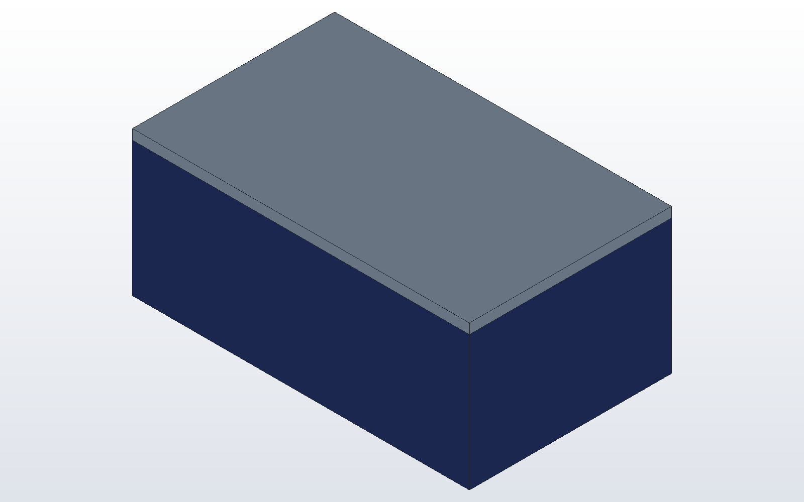 A box and its lid, two parts from one model