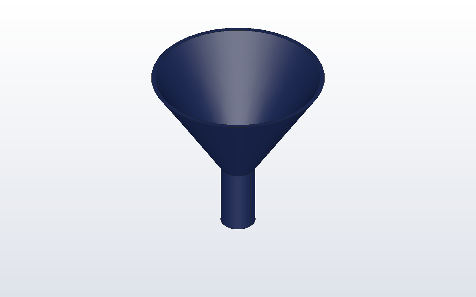 A funnel, a thin wall turned about its axis