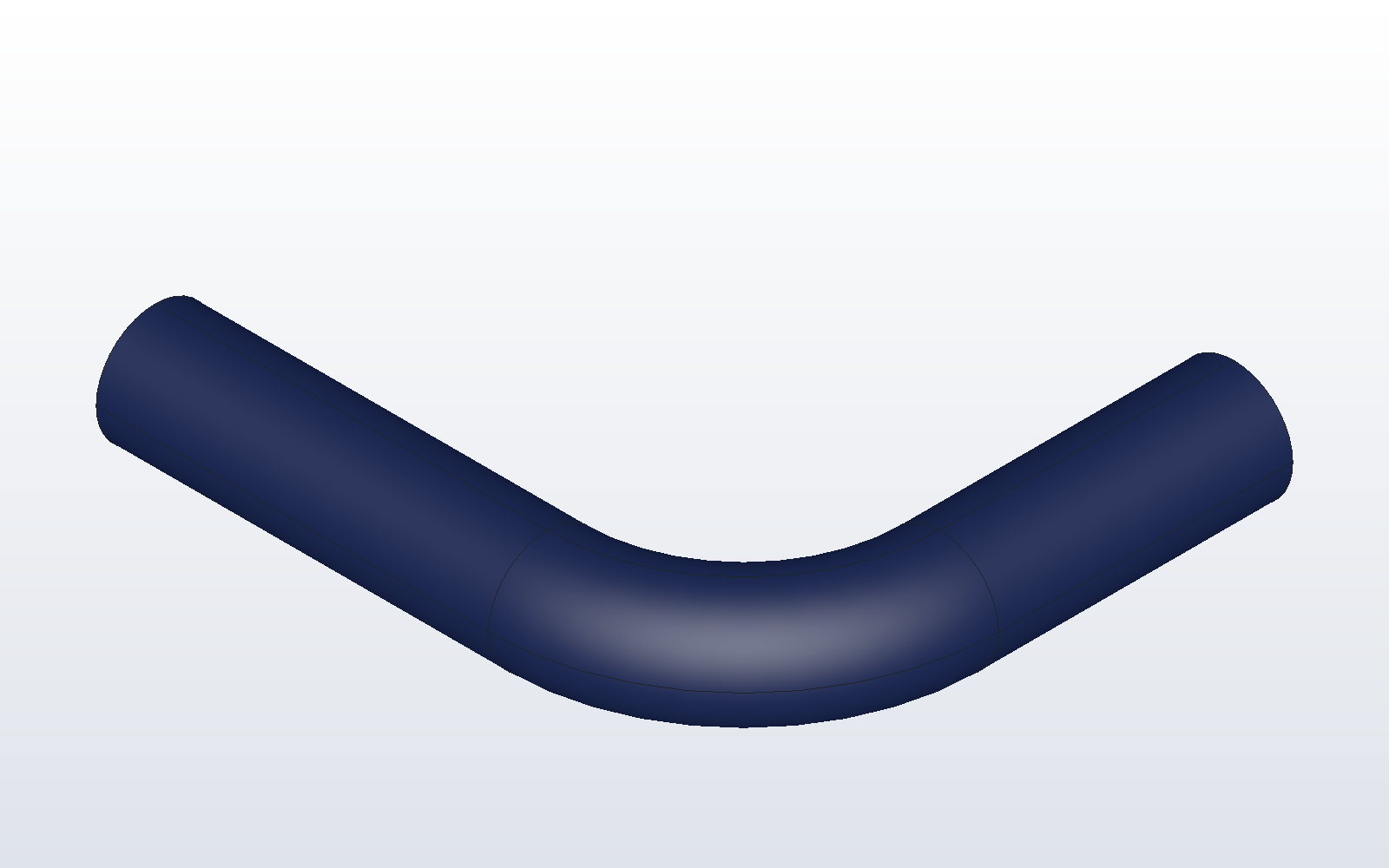A bent handle, a round bar swept along a path