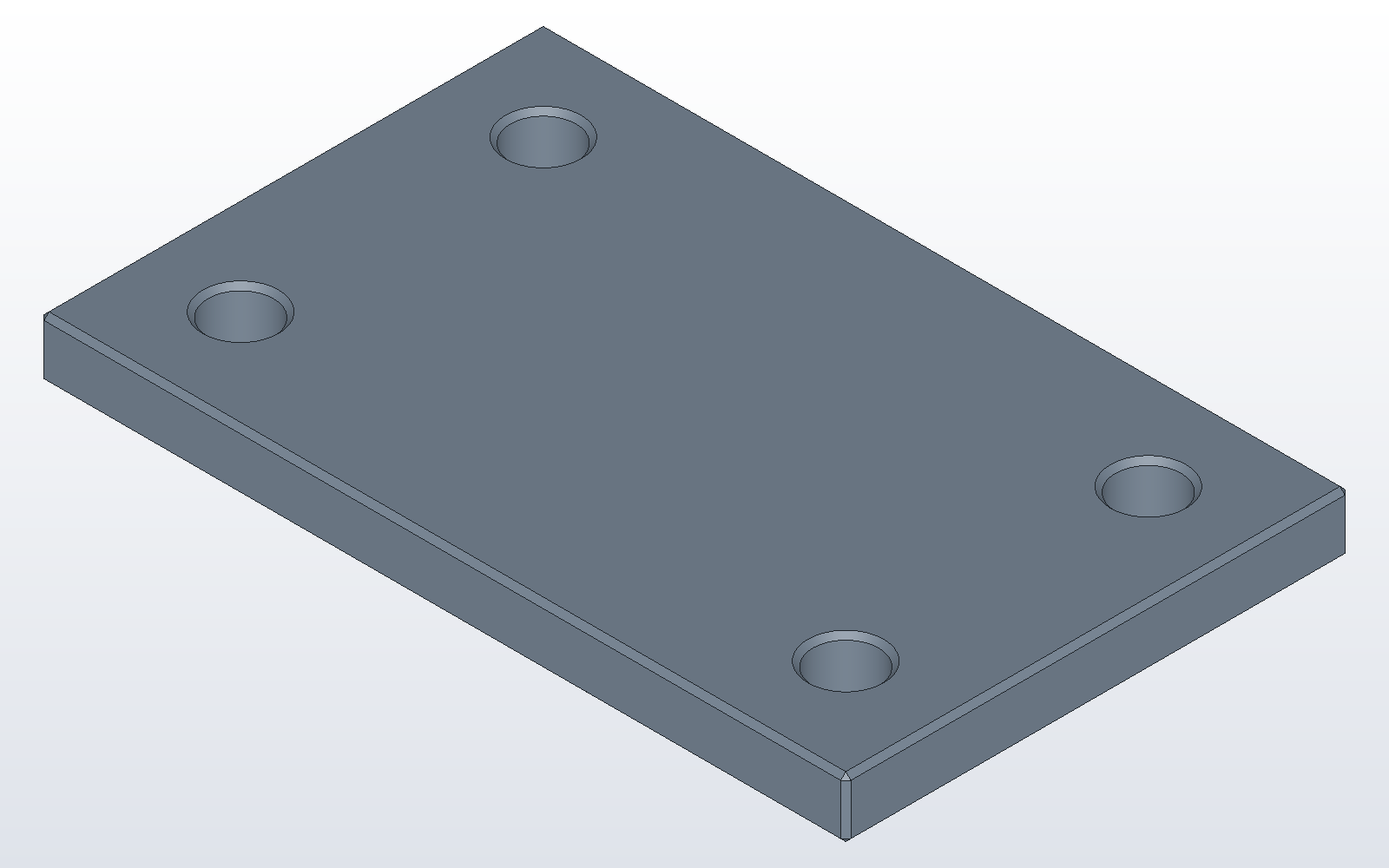 The plate with four holes